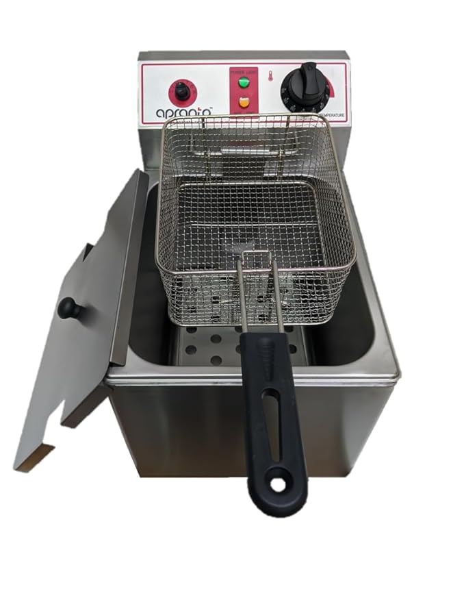 Electric Fryer | Commercial Heavy Duty | Heavy Wired Basket | Stainless Steel (8 Litres)