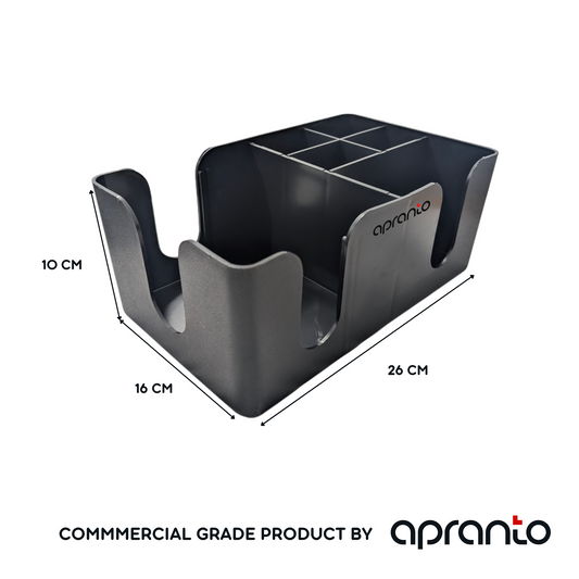 Bar Organiser | 6 Compartment Caddy for Napkin, Straw, Stirrer, Spoon