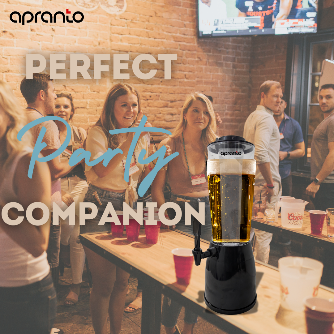 Cocktail Tower | Beer Mocktail Juice Dispenser | with LED Lights | Sealed Ice Tube | 2.5 litres