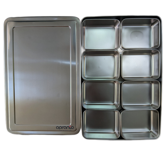Masala Box | Spice Box | Dry Fruits and Salad Box | Stainless Steel (8 Compartments)