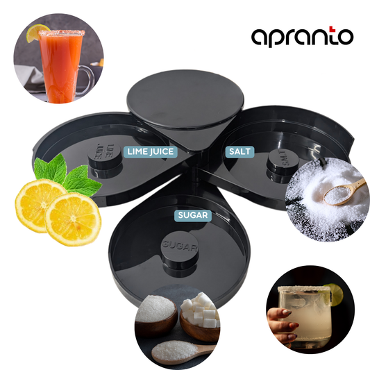 Glass Rimmer 3 Tier | Salt Sugar Lime Juice Coating for Glass Rim