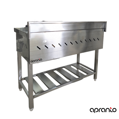 2 Burner Indian Gas Range | Commercial Bhatti | SS Construction | Backsplash and Control Valves | Ideal for Hotels, Restaurants, Cafes