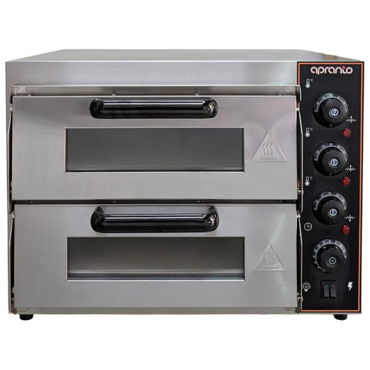 Electric Stone Pizza Oven 2 Deck | Stainless Steel | Stone Size: 400mm x 400mm (2 Pcs)