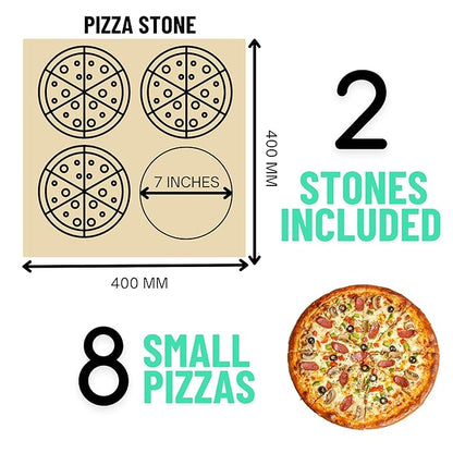 Electric Stone Pizza Oven 2 Deck | Stainless Steel | Stone Size: 400mm x 400mm (2 Pcs)