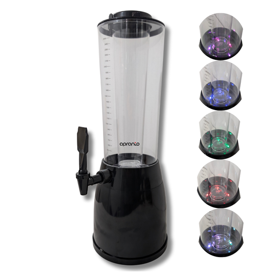 Cocktail Tower | Beer Mocktail Juice Dispenser | with LED Lights | Sealed Ice Tube | 2.5 litres