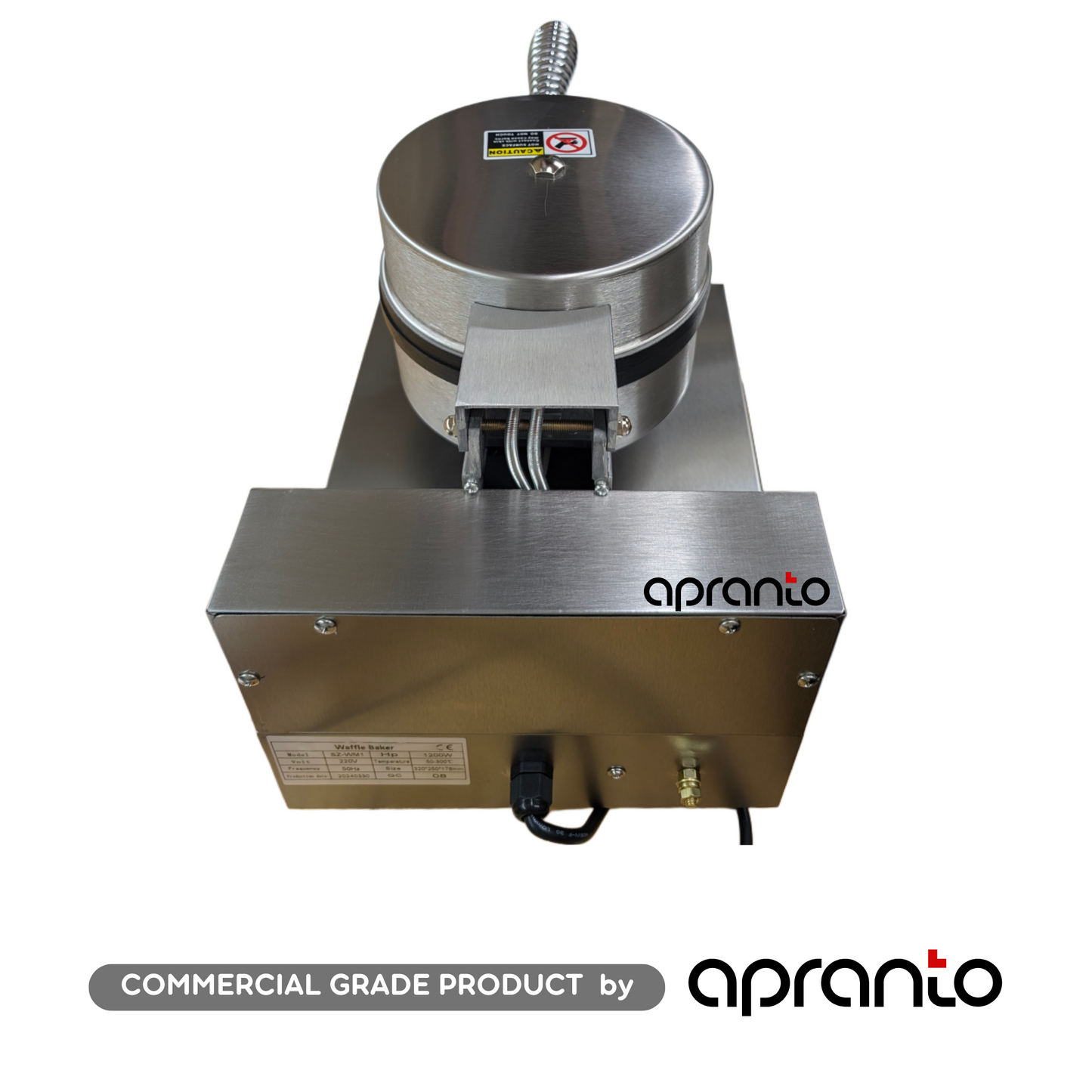 Round Waffle Machine | Stainless Steel | With Timer
