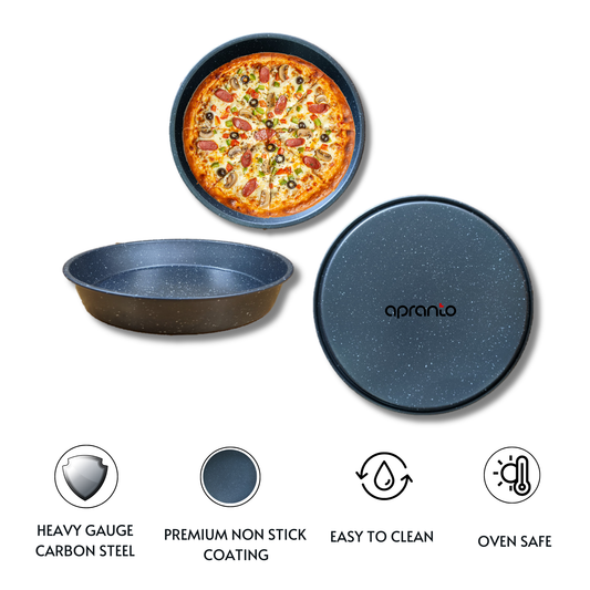 Pizza Pan (7'') | Carbon Steel | Non Stick | Premium Marble Finish