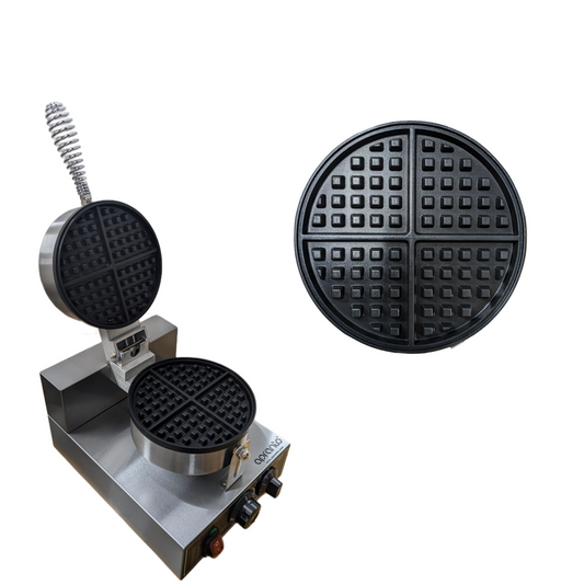Electric Waffle Maker Round Machine | Rotating