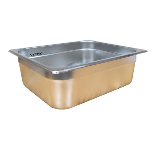 GN Pan Container 1/2 | Stainless Steel | (Without Lid) (150mm | 6 Inch Deep | 9 Litres)