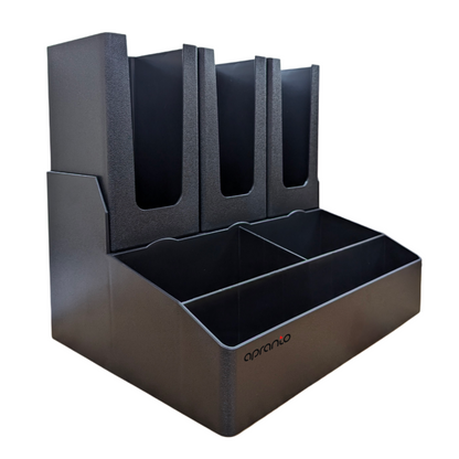 Coffee Tea Condiment Organiser | 6 Compartments with Cup Holder