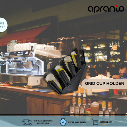 Grid Cup Holder | Coffee Cup Holder | Commercial Grade Fiber | Wide Slots (4-Grid)