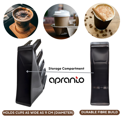 Grid Cup Holder | Coffee Cup Holder | Commercial Grade Fiber | Wide Slots (4-Grid)